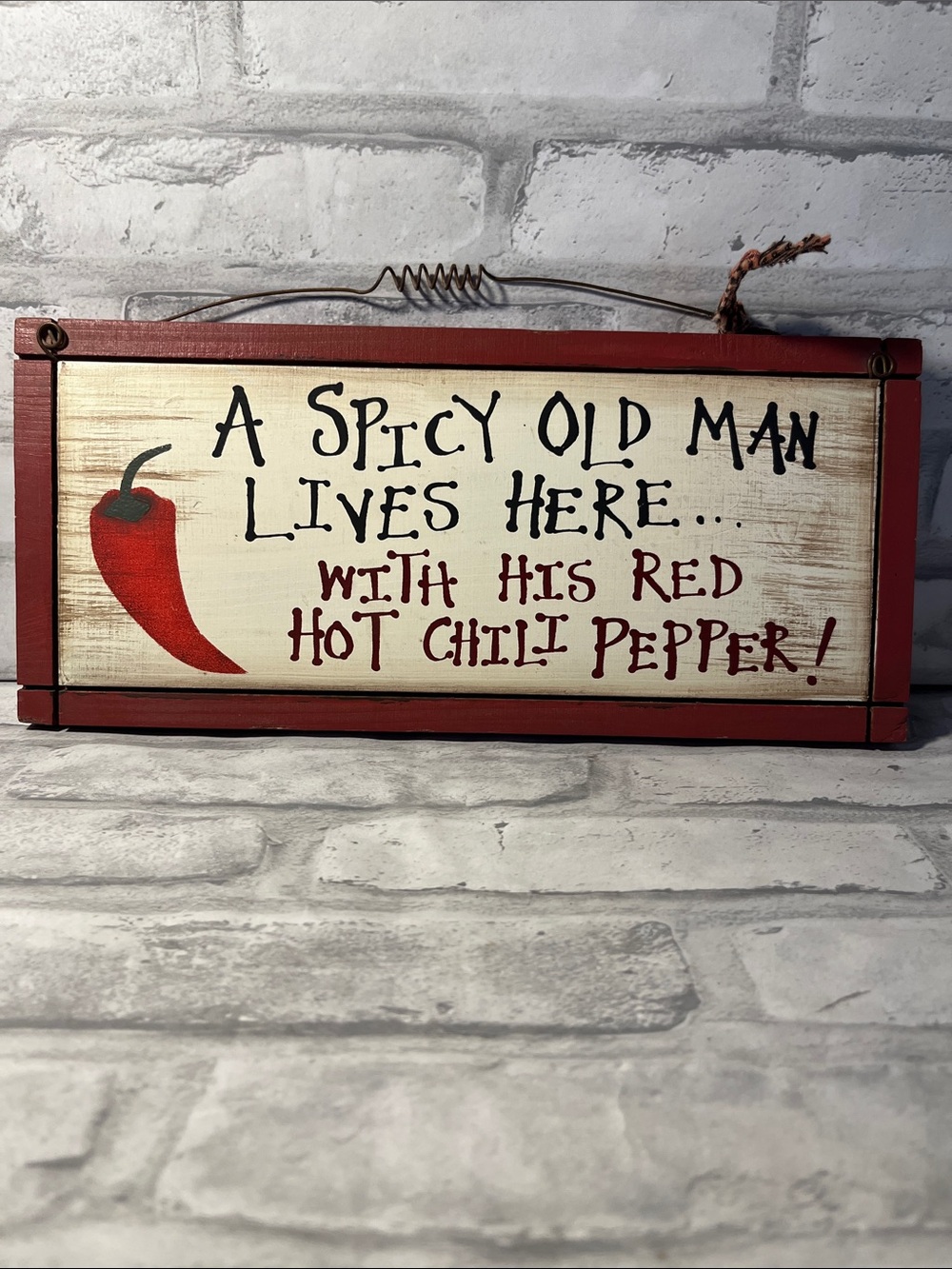 Red Hot Chili Pepper Wall Sign - Kitchen Humor Décor girl friend